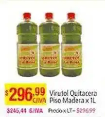 Medamax Virutol Quitacera Piso Madera x 1L oferta