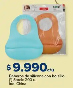 Carrefour Baberos de silicona con bolsillo oferta