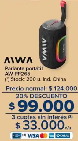 Carrefour AIWA Parlante Portátil oferta