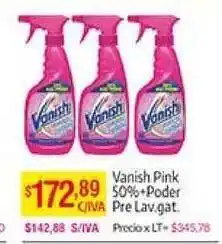 Vanish Pink 50%+Poder Pre Lav. gat.