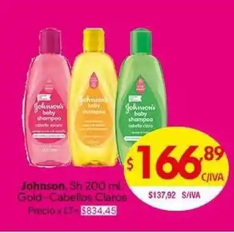 Johnson Shampoo Gold- Cabellos Claros 200ml.