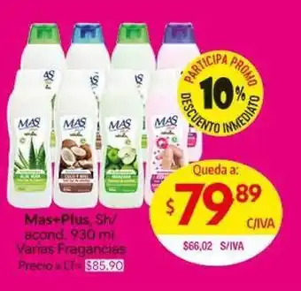 Medamax Mas+Plus Shampoo/Acondicionador 930ml Varias Fragancias oferta