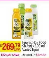Medamax Fructis Hair Food Shampoo/Enjuague x 300ml. Varios Tipos oferta