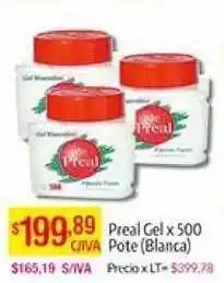 Preal Gel x 500 Pote (Blanca)
