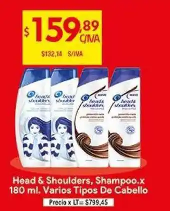 Medamax Head & Shoulders Shampoo x 180ml. Varios Tipos De Cabello oferta