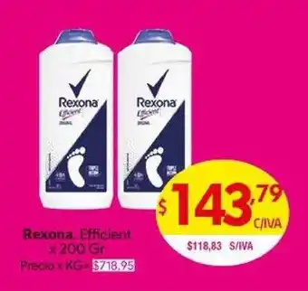 Medamax Rexona Efficient x 200gr. oferta