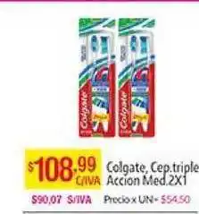 Colgate Cepillo triple Accion Med 2x1