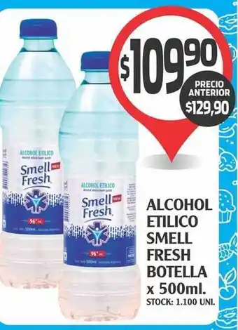 Smell Fresh Alcohol Etilico Botella x 500ml.