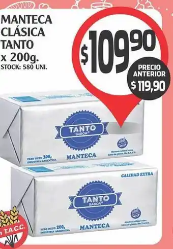 Supermercados Malambo Tanto Manteca Clásica x 200g. oferta