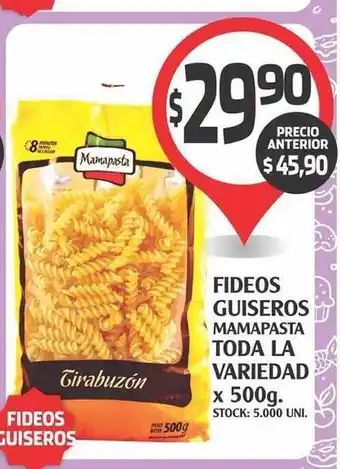 Mamapasta Fideos Guiseros Toda La Variedad x 500g.