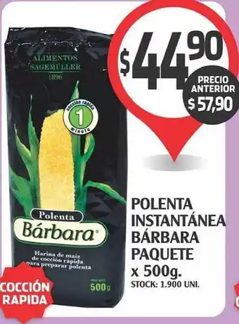 Supermercados Malambo Bárbara Polenta Instantánea Paquete x 500g oferta