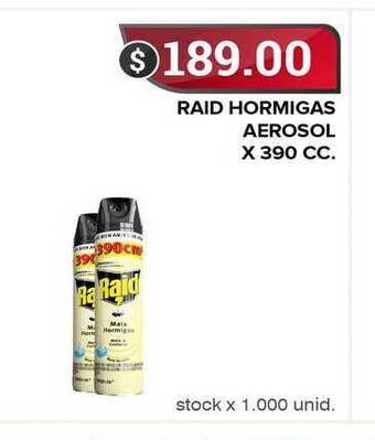 Supermercados Mayor Raid Hormigas Aerosol x 390cc. oferta