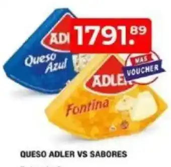 Maxiconsumo Queso adler vs sabores oferta
