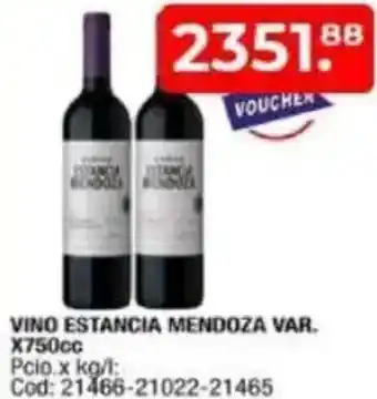 Maxiconsumo Estancia Mendoza Vino oferta