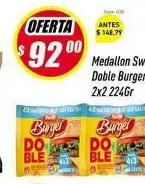 Supermercados Comodin Swift Doble Burger Medallon 2x2 224gr oferta