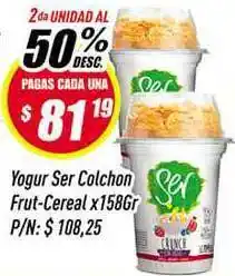 Supermercados Comodin Ser Colchon Frut-Cereal Yogur x158gr oferta