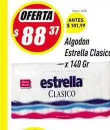 Supermercados Comodin Estrella Clasico Algodon x 140gr oferta