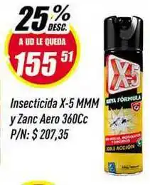 Supermercados Comodin X-5 MMM y Zanc Aero Insecticida 360cc oferta