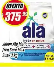 Supermercados Comodin Ala Matic Jabon / Reg Core Max Suav 3kg oferta