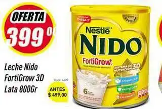 Supermercados Comodin Nido FortiGrow 3d Leche Lata 800gr oferta