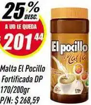Supermercados Comodin El Pocillo Malta Fortificada Dp 170/200gr oferta