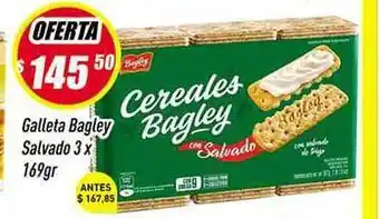 Supermercados Comodin Bagley Salvado Galleta 3 x 169gr oferta