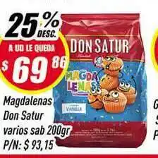 Supermercados Comodin Don Satur Magdalenas varios sab. 200gr oferta