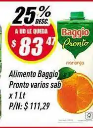 Supermercados Comodin Baggio Pronto Alimento varios sab. x 1Lt oferta