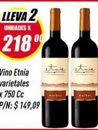 Supermercados Comodin Etnia Vino Varietales x 750cc oferta