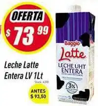 Supermercados Comodin Baggio Leche Latte Entera LV 1Lt oferta