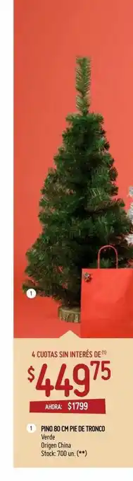 Walmart Pino 80 Cm Pie De Tronco oferta