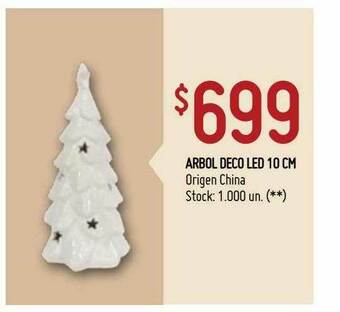 Walmart Arbol Deco LED 10 cm oferta