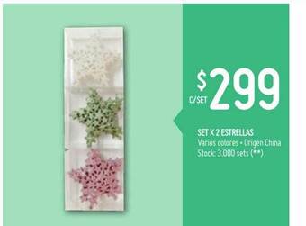Walmart Set X 2 Estrellas oferta