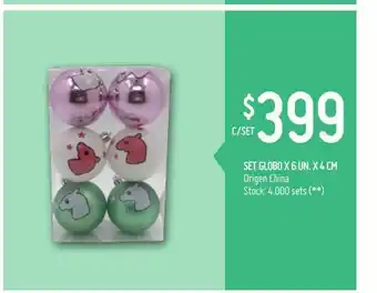 Walmart Set Globo X 6 Un. X 4 Cm oferta