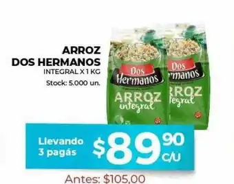 Super MAMI Arroz Dos Hermanos Integral oferta