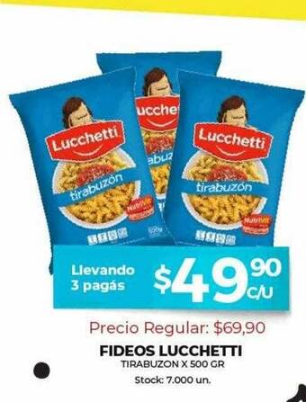 Super MAMI Fideos Lucchetti oferta