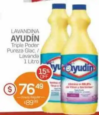 Alvear Lavandina Ayudín Triple Poder Pureza Glac. / Lavanda 1 Litro oferta