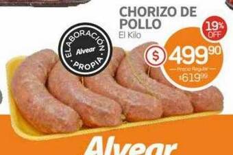 Alvear Chorizo De Pollo oferta
