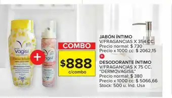 Carrefour Jabón Íntimo V Fragancias + Desodorante Íntimo V/Fragancias oferta