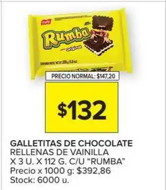 Carrefour Rumba Galletitas De Chocolate Rellenas Dee Vainilla oferta