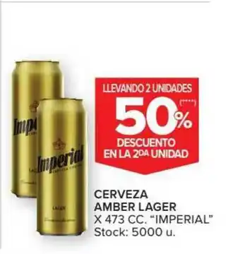 Carrefour 50% Descuento En La 2da Unidad Imperial Cerveza Amber Lager oferta