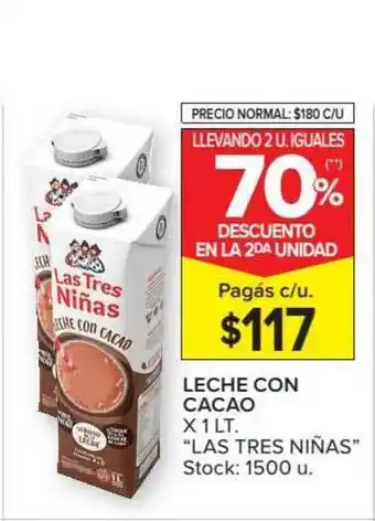 Carrefour Las Tres Niñas Leche Con Cacao oferta