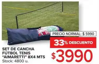 Carrefour Aimaretti Set De Cancha Fútbol Tenis 8x4 MTS oferta