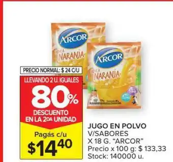 Carrefour Arcor Jugo En Polvo oferta