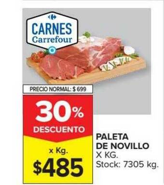 Carrefour Paleta De Novillo oferta