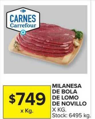Carrefour Milanesa De Bola De Lomo De Novillo oferta