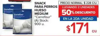 Carrefour Snack Para Perrros Hueso Medium oferta