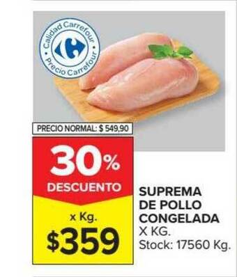 Carrefour Suprema De Pollo Congelada oferta