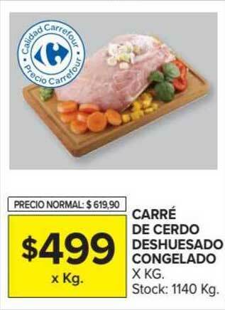 Carrefour Carré De Cerdo Deshuesado Congelado oferta
