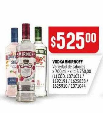 Makro Vodka Smirnoff x 700 ml oferta